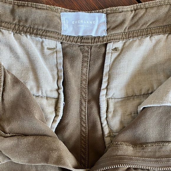 Everlane High Waisted Olive Barrel Trouser Pant - Picture 5 of 9